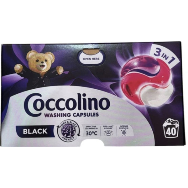 Капсули для прання темного одягу Coccolino Black 3 в 1 40шт Капсули для прання темного одягу Coccolino Black 3 в 1 40шт