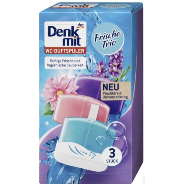 ТУАЛЕТНІ БЛОКИ ДЛЯ УНІТАЗУ DENKMIT FRISCHE-TRIO 3ШТ