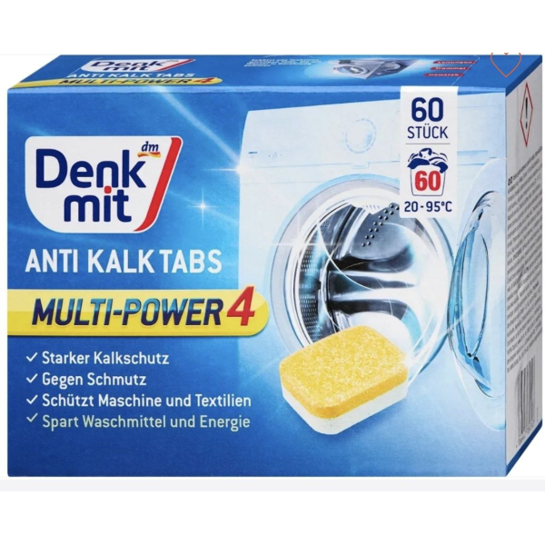 Таблетки від накипу Denkmit Anti-Kalk Tabs 60 шт Таблетки від накипу Denkmit Anti-Kalk Tabs 60 шт