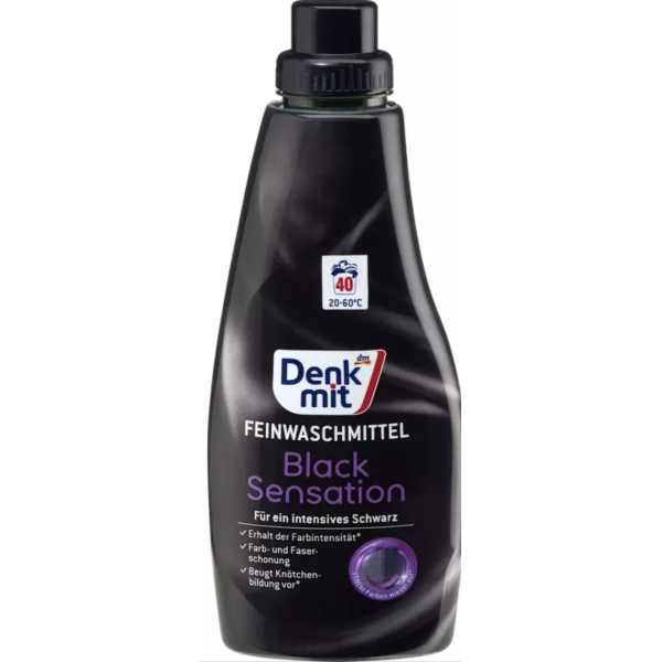 Засіб для прання Denkmit для чорних речей Black Sensation 1 л (40 прань)