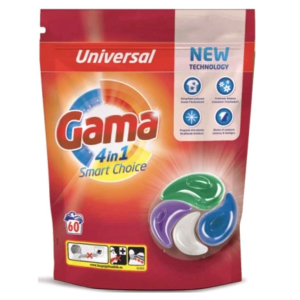 Капсули для прання Gama 4в1 Universal 60 шт