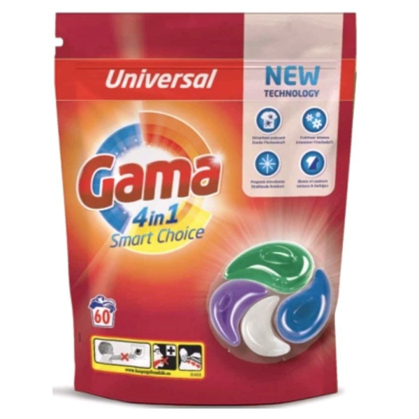 Капсули для прання Gama 4в1 Universal 60 шт