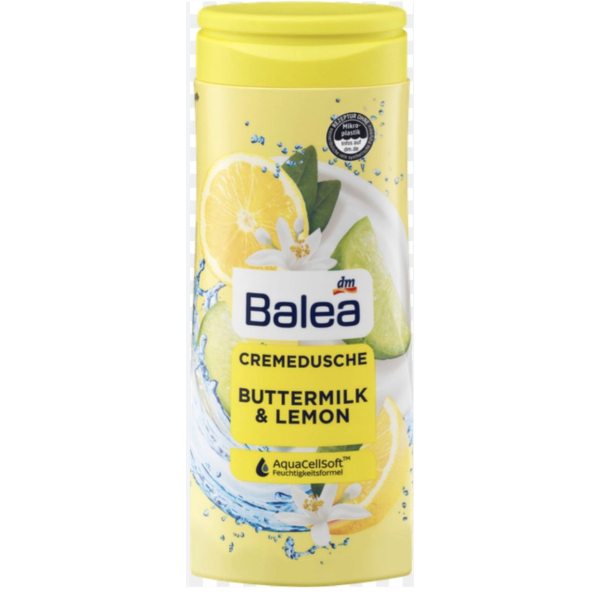 Крем-гель для душу Balea Buttermilk & Lemon (300 мл): Ніжне очищення та енергія цитруса