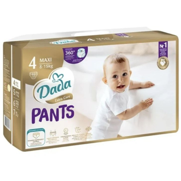 Підгузки - трусики Dada Extra Care Pants 4 MAXI, для дітей вагою 8-15 кг, 46 шт Підгузки - трусики Dada Extra Care Pants 4 MAXI, для дітей вагою 8-15 кг, 46 шт