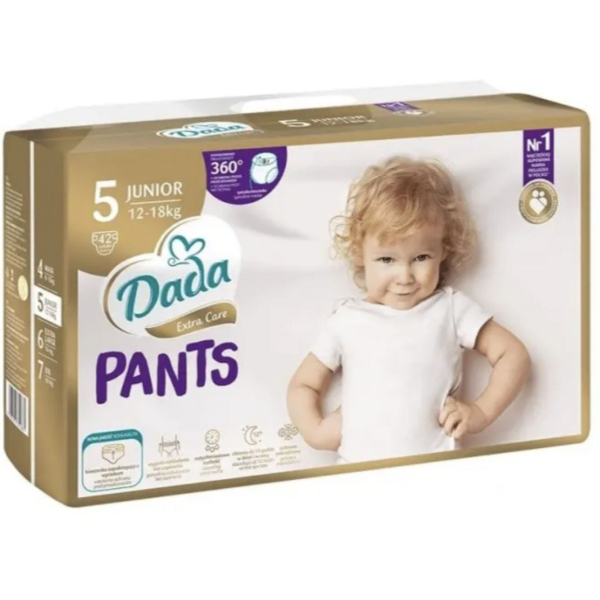 Підгузки трусиками Dada Extra Care 5 від 12 до 18 кг 42 шт Підгузки трусиками Dada Extra Care 5 від 12 до 18 кг 42 шт