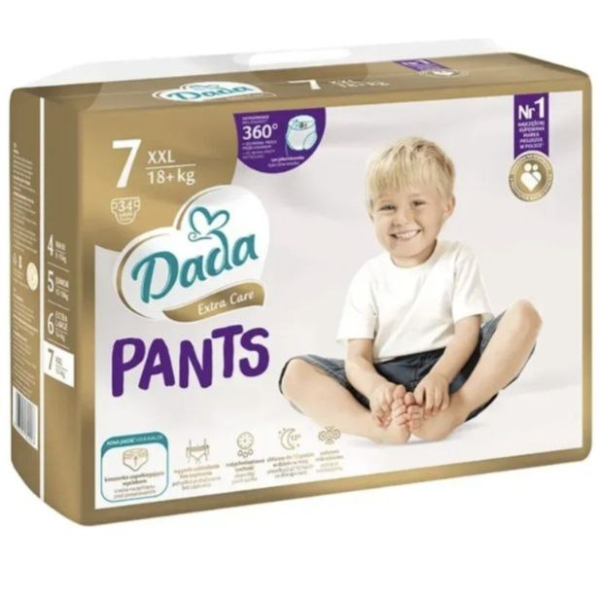 Підгузки-трусики Дада Dada Extra Care Pants 7 XXL (18+ кг), 28 шт Підгузки-трусики Дада Dada Extra Care Pants 7 XXL (18+ кг), 28 шт