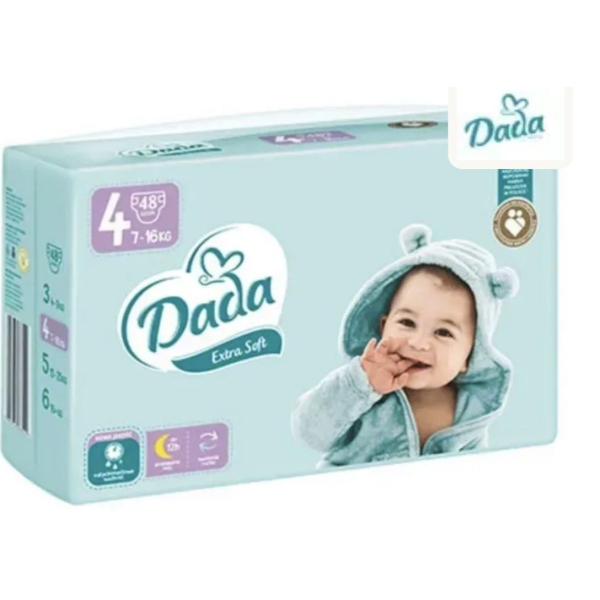Підгузки Dada Extra Soft 4 (7-16 кг) 48 шт