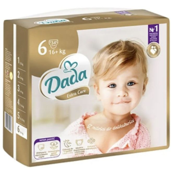 Підгузки Dada Extra Care 6 EXTRA LARGE для дітей вагою від 16+ кг